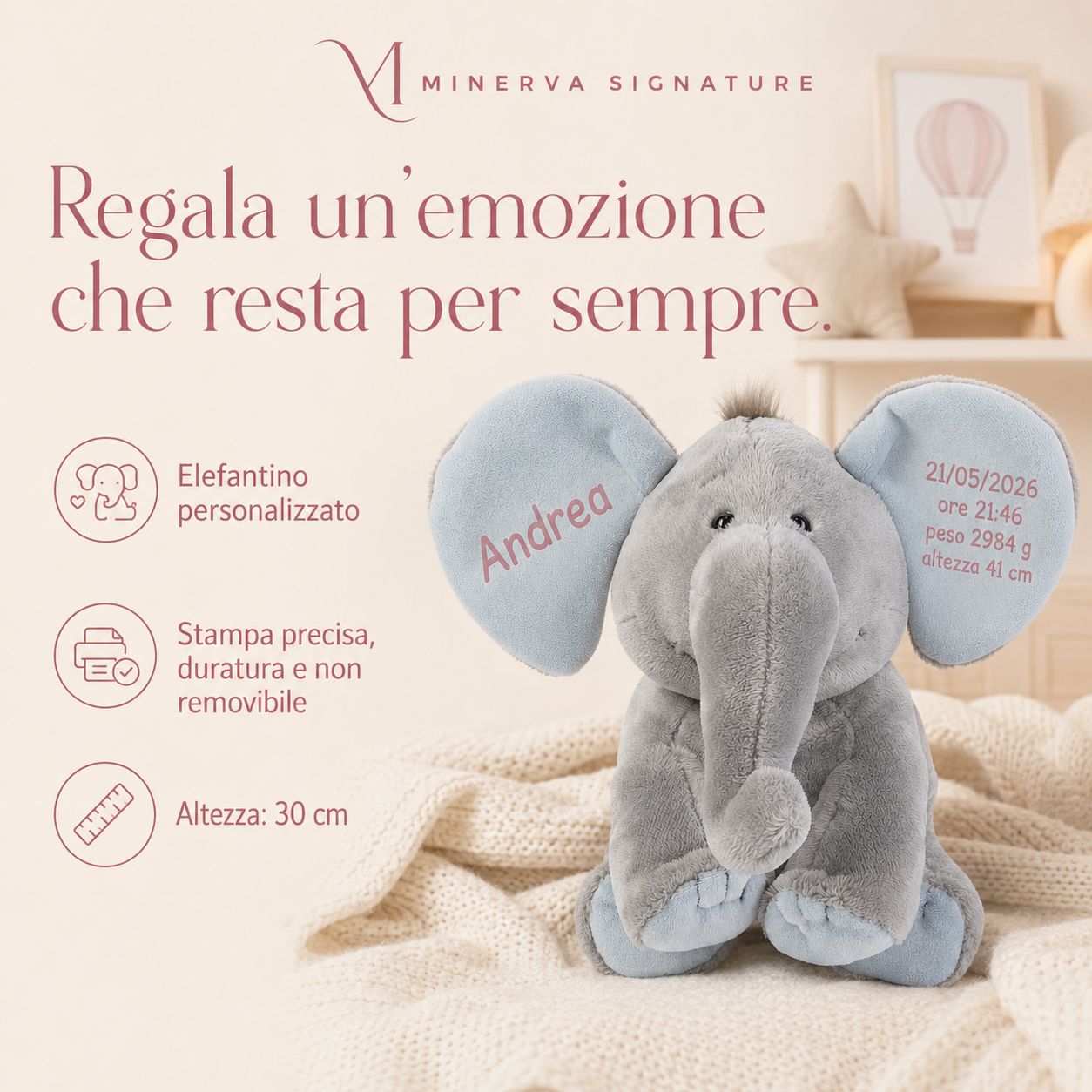 Elefantino personalizzato