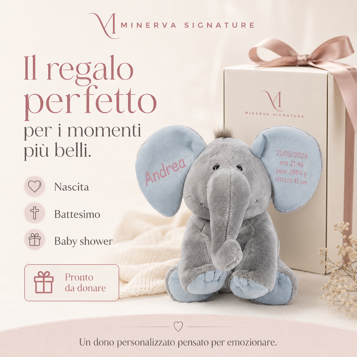 Elefantino personalizzato