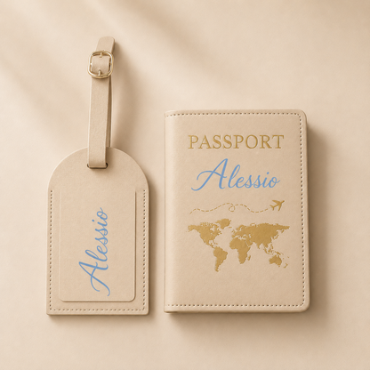 Porta Passaporto e Tag Valigia