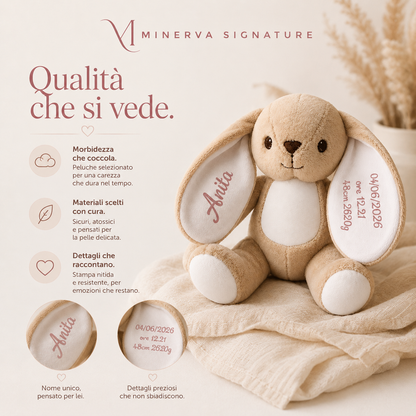 Regalo nascita personalizzato con nome, data, ora, peso e altezza